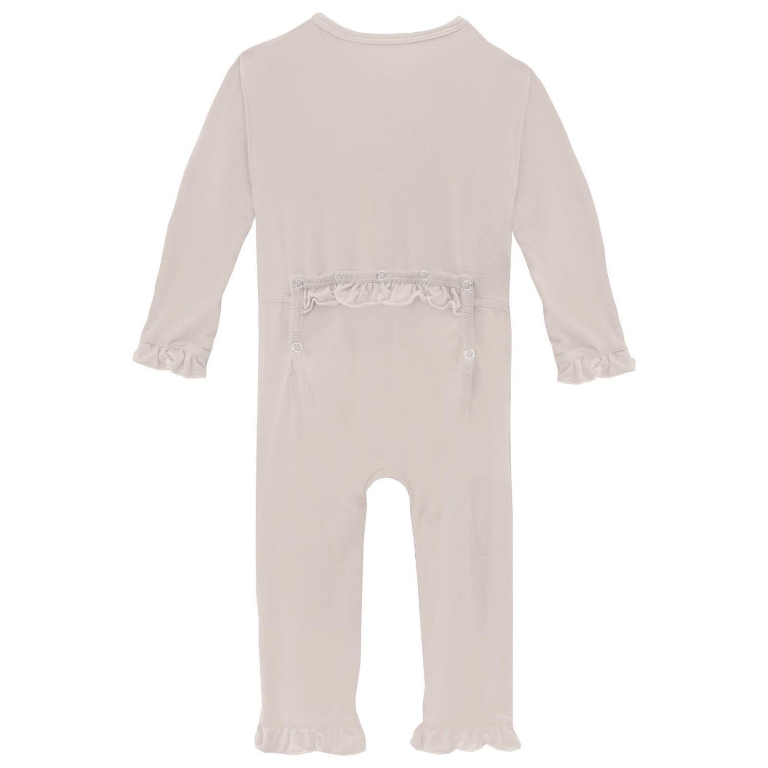 Classic Ruffle Coverall with 2 Way Zipper in Latte