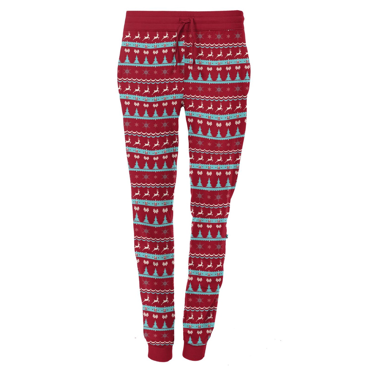 Women's Print Fleece Joggers in Nordic Print