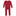 Coverall with Snaps in Crimson