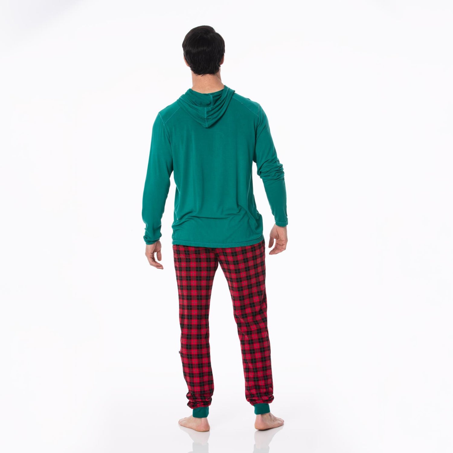 Men's Long Sleeve Hooded Tee in Cedar