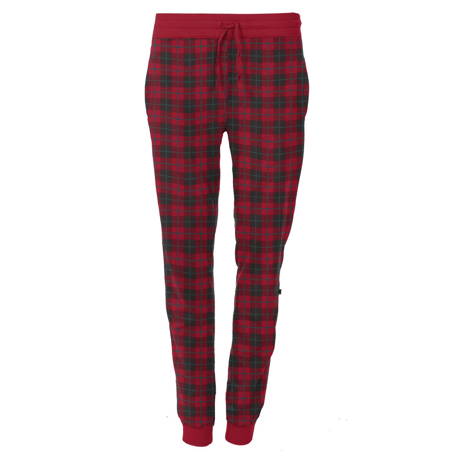 Women's Print Fleece Joggers in Anniversary Plaid