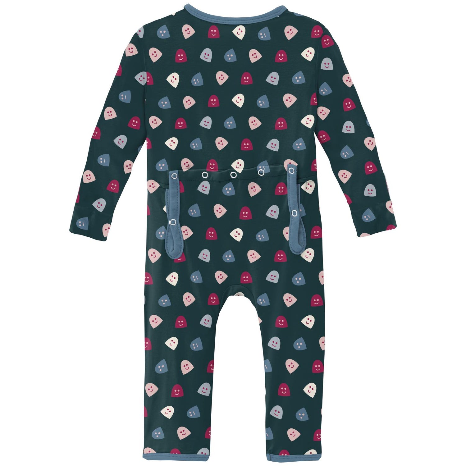 Print Coverall with 2 Way Zipper in Pine Happy Gumdrops