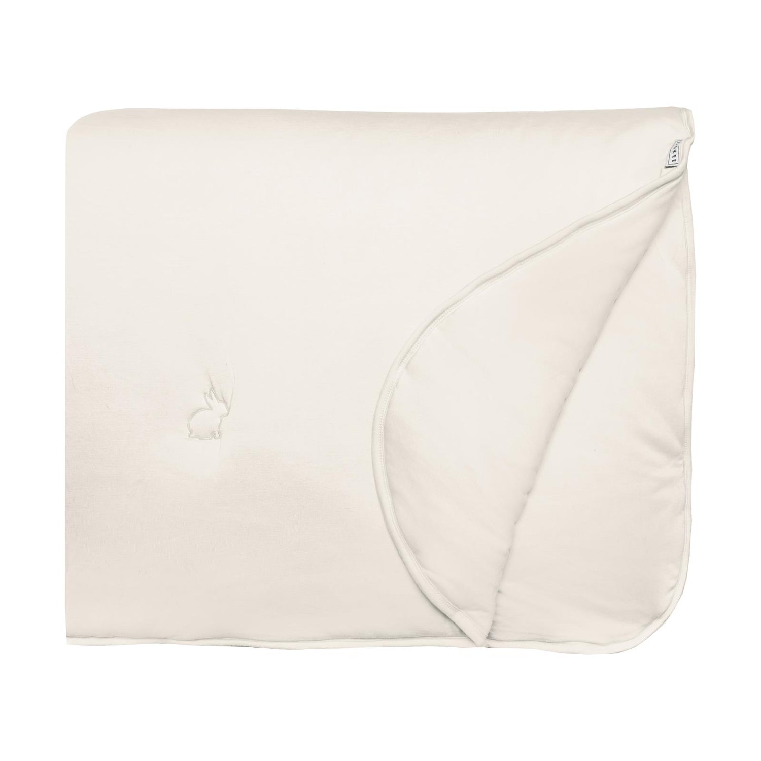 Fluffle Toddler Blanket with Embroidery in Natural