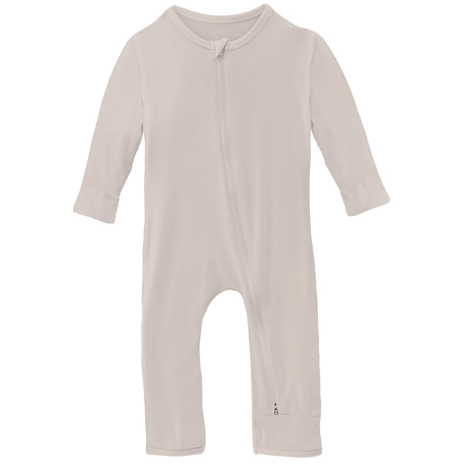Coverall with 2 Way Zipper in Latte