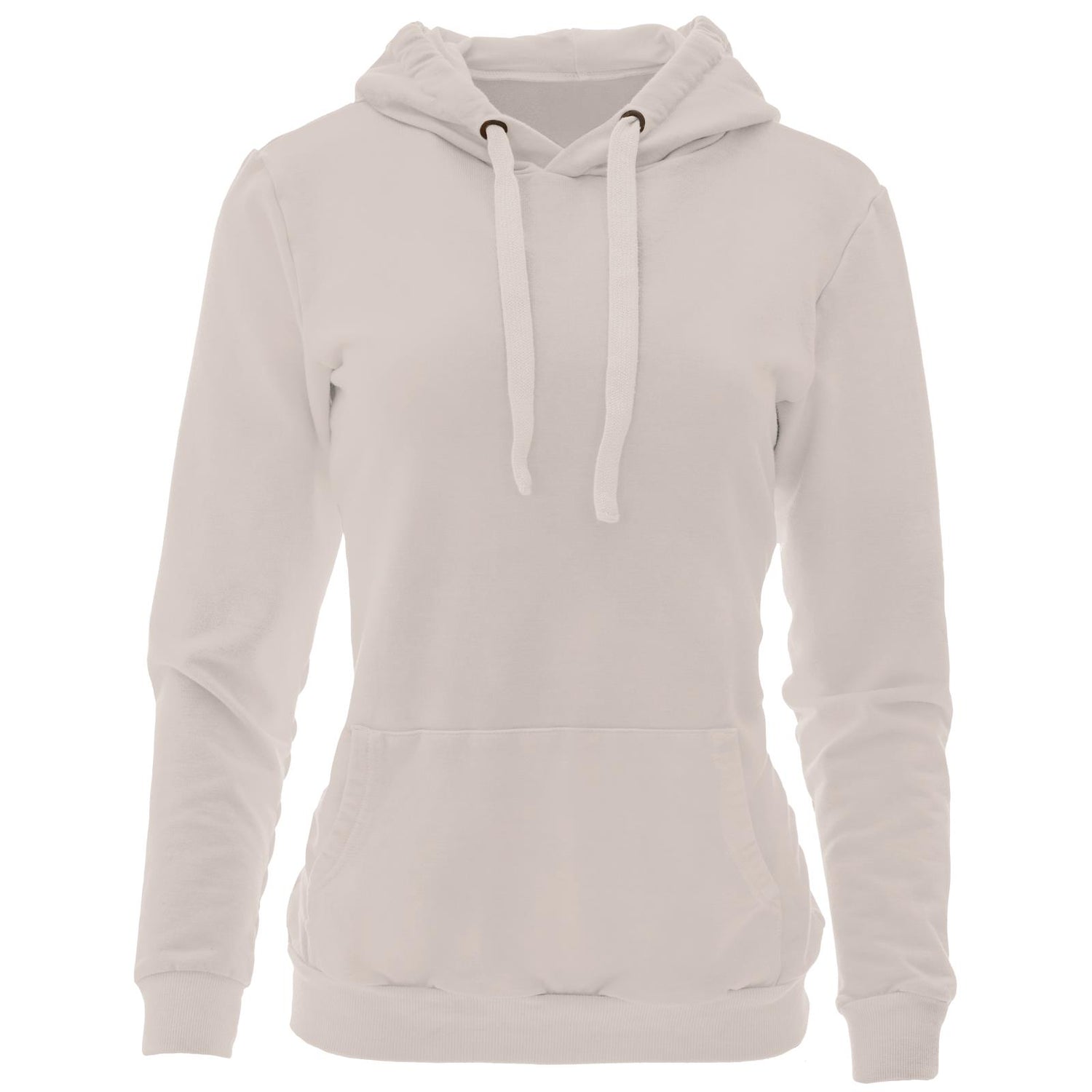 Women's Fleece Kangaroo Pocket Pullover in Latte