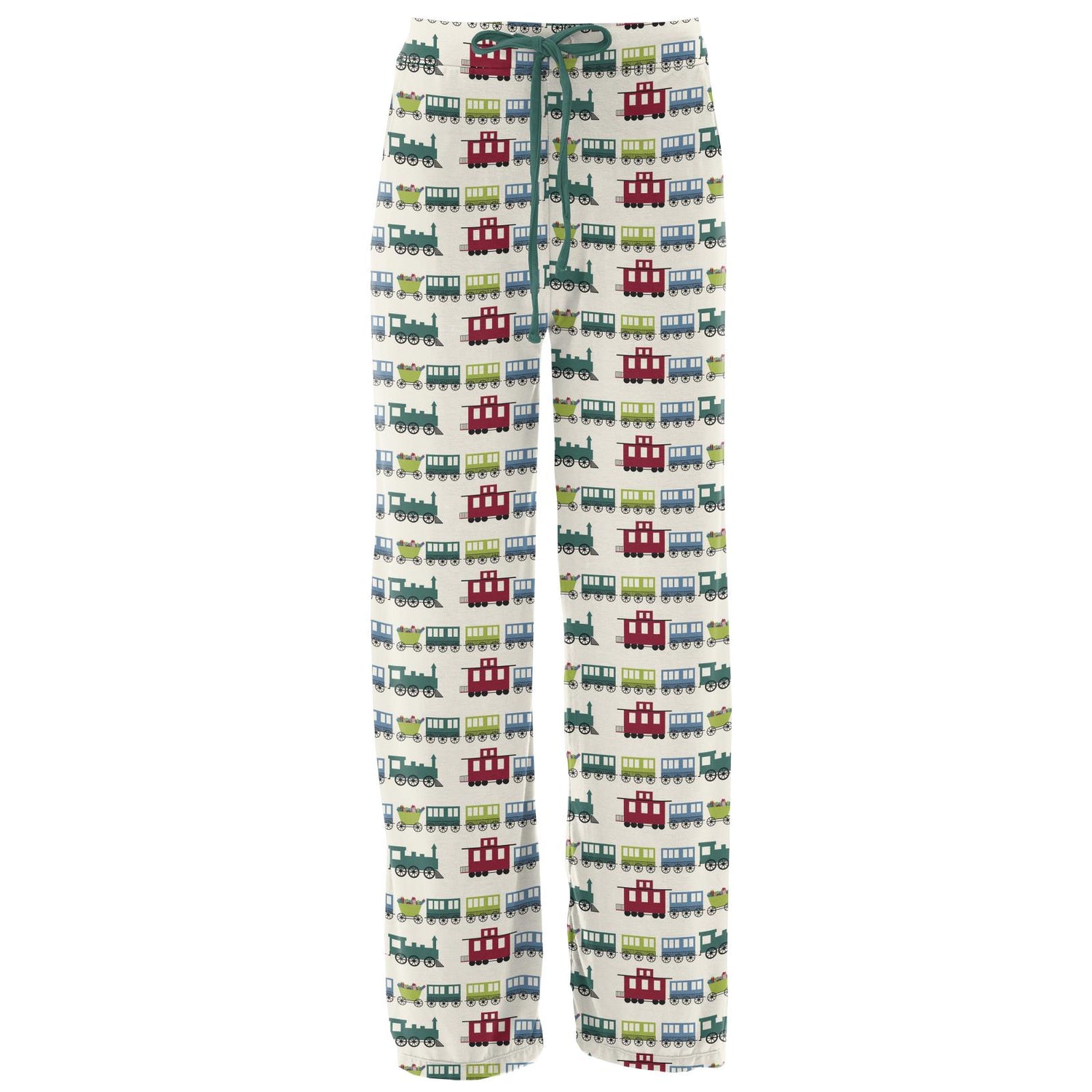 Women's Print Lounge Pants in Natural Toy Train