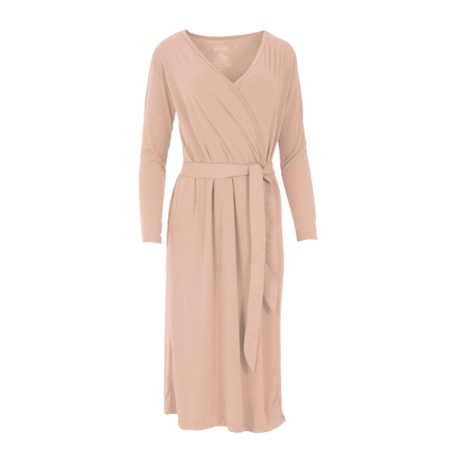 Women's Solid Basic Robe in Peach Blossom