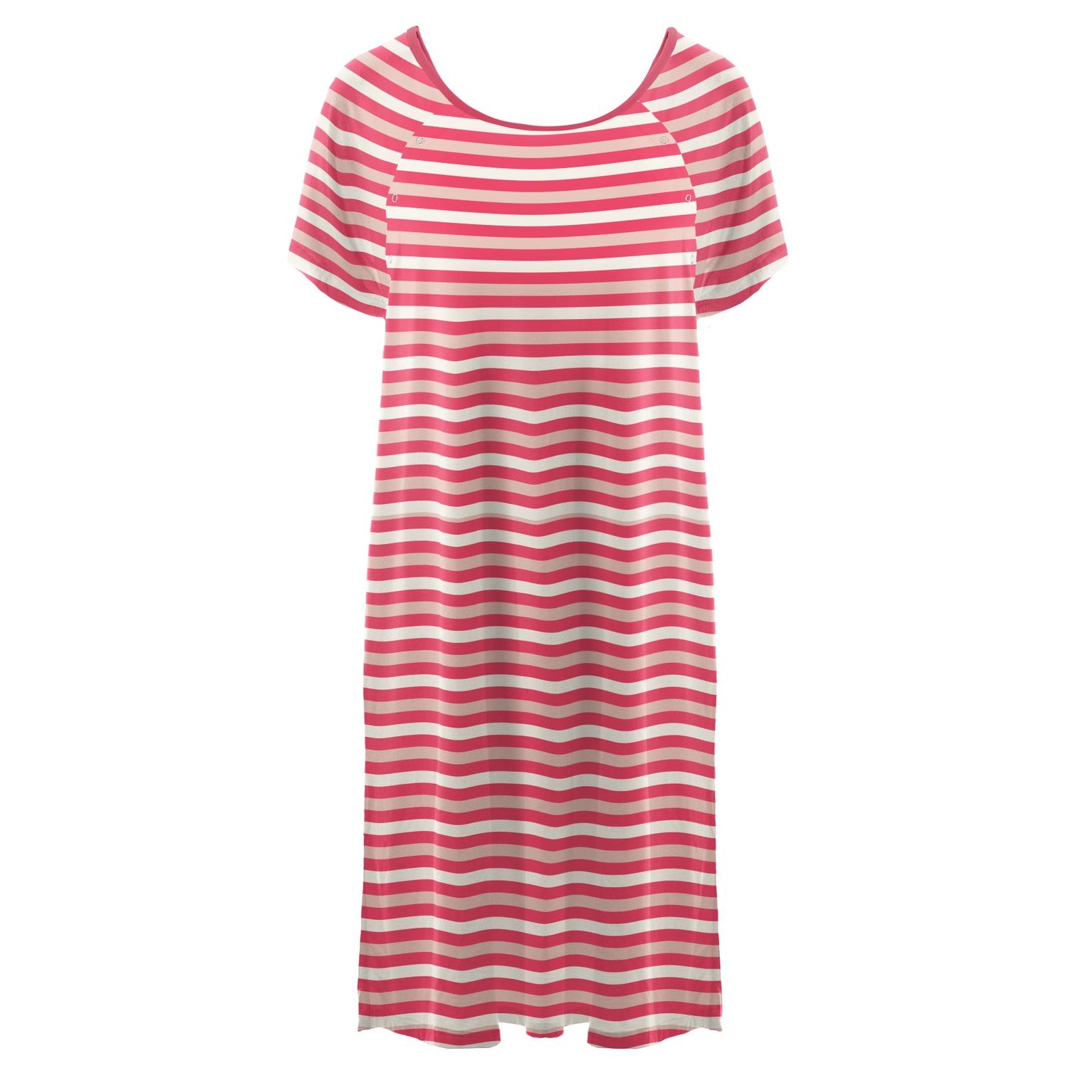 Women's Print Hospital Gown in Hopscotch Stripe