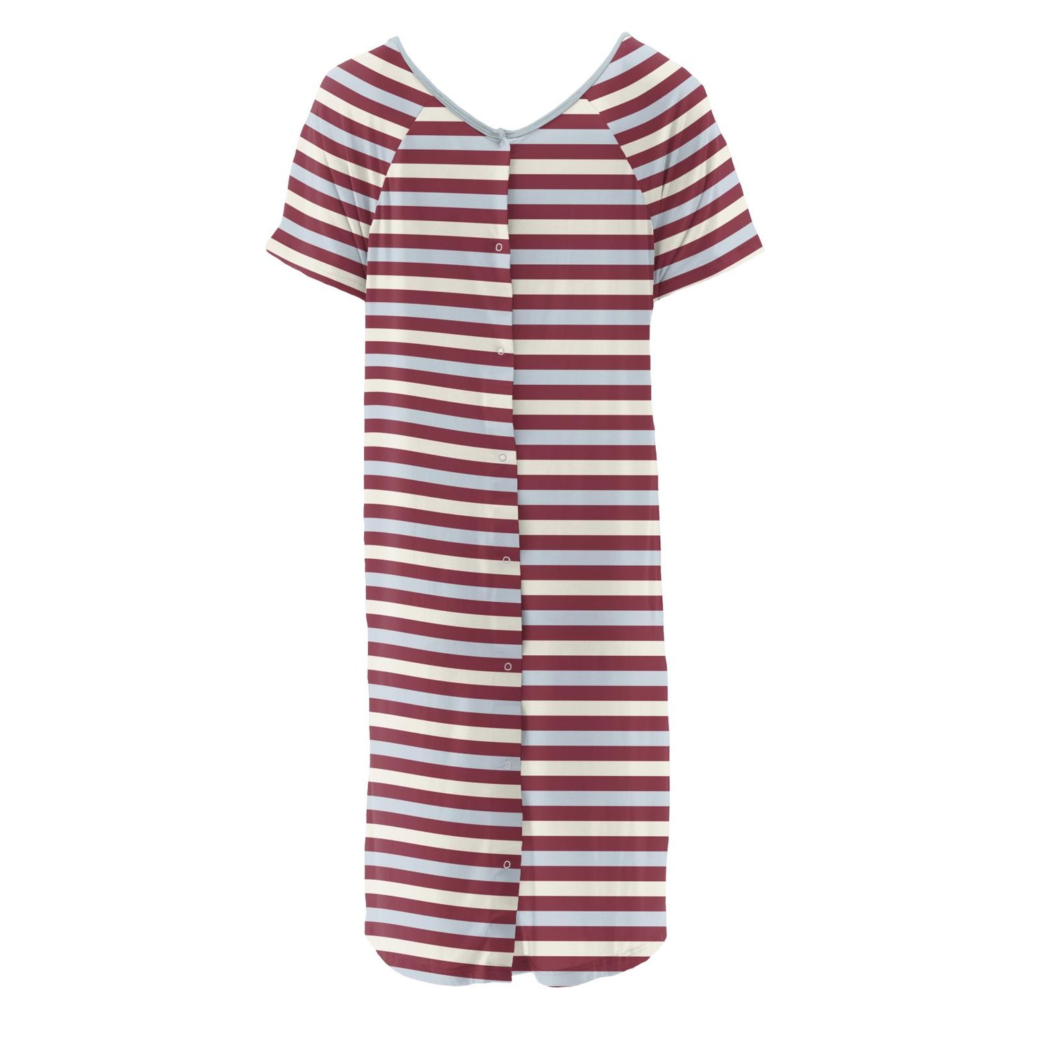 Women's Print Hospital Gown in Playground Stripe