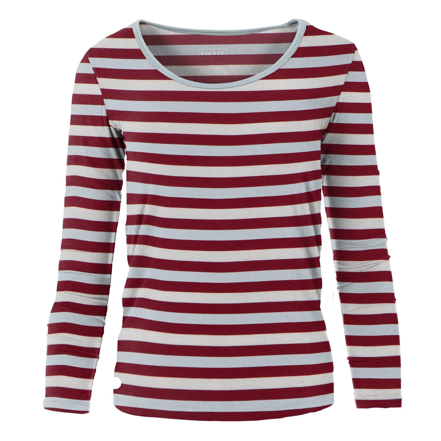 Women's Print Long Sleeve Loosey Goosey Tee in Playground Stripe