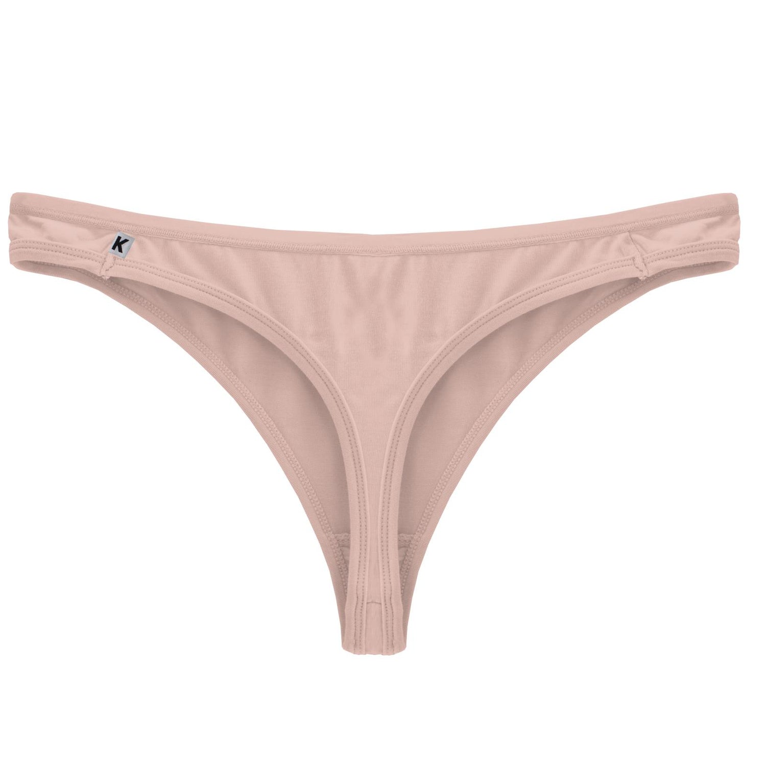 Women's Solid Classic Thong Underwear in Peach Blossom