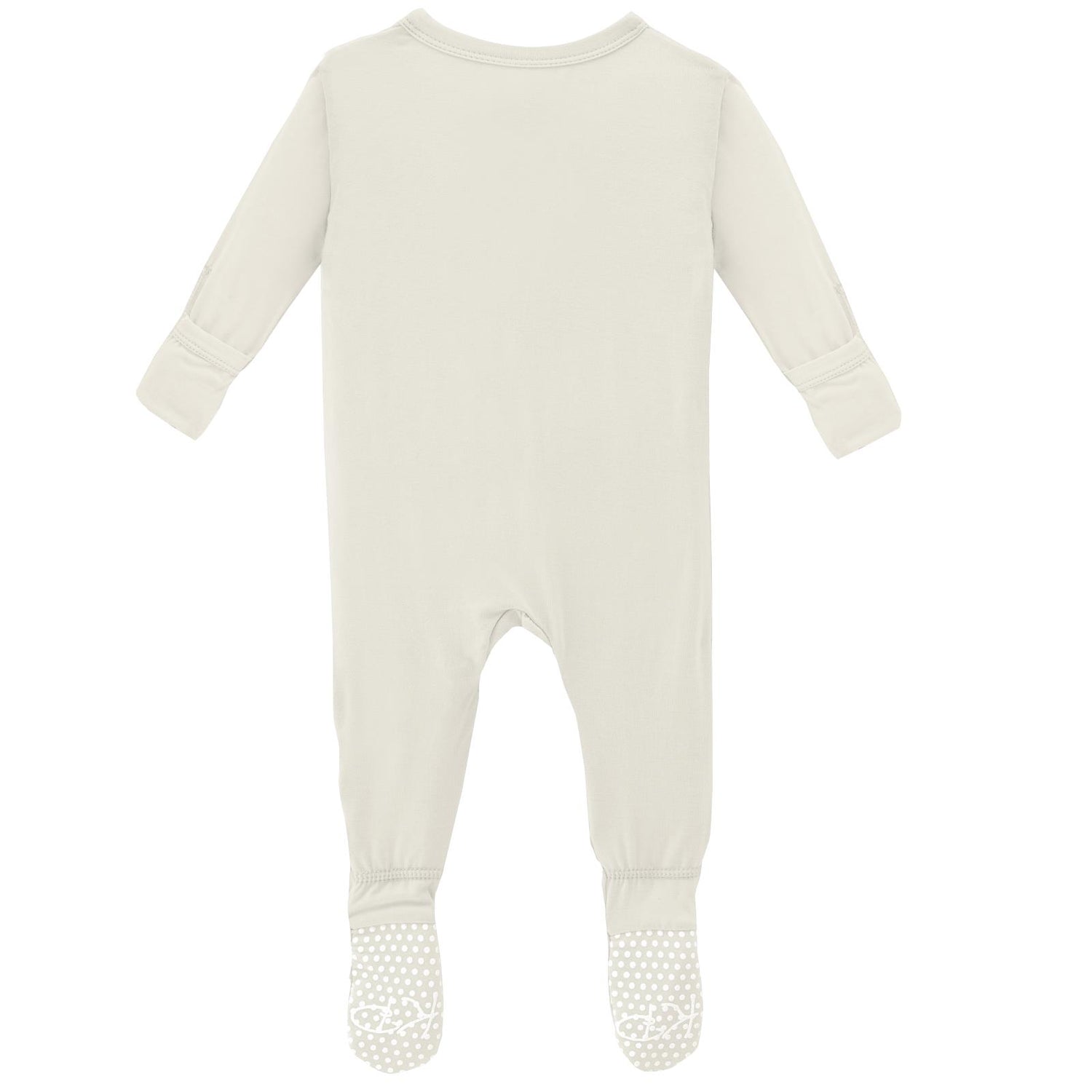 Footie with Zipper in Natural