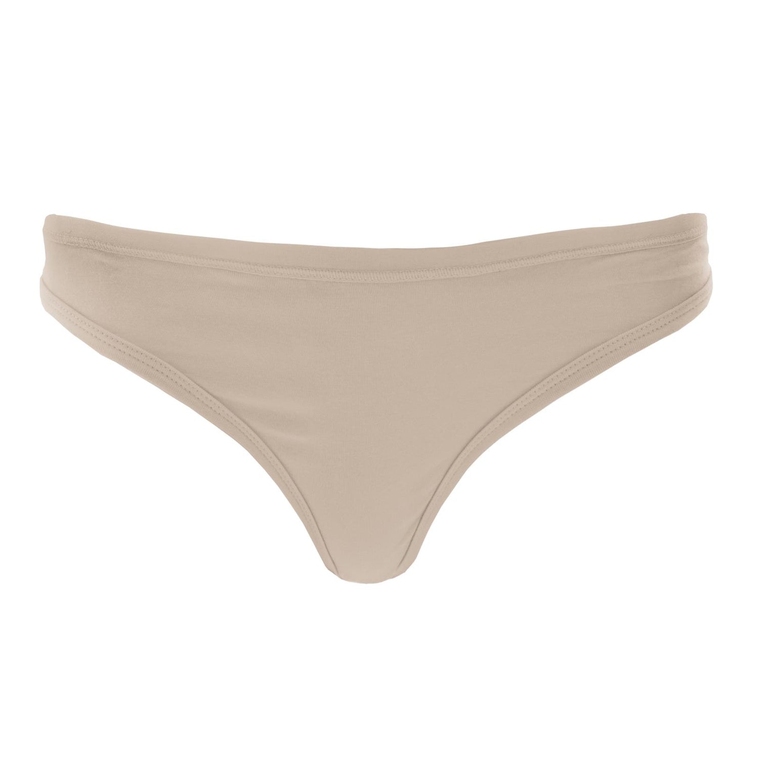 女性用ソリッドクラシックTバック下着（黄麻布）