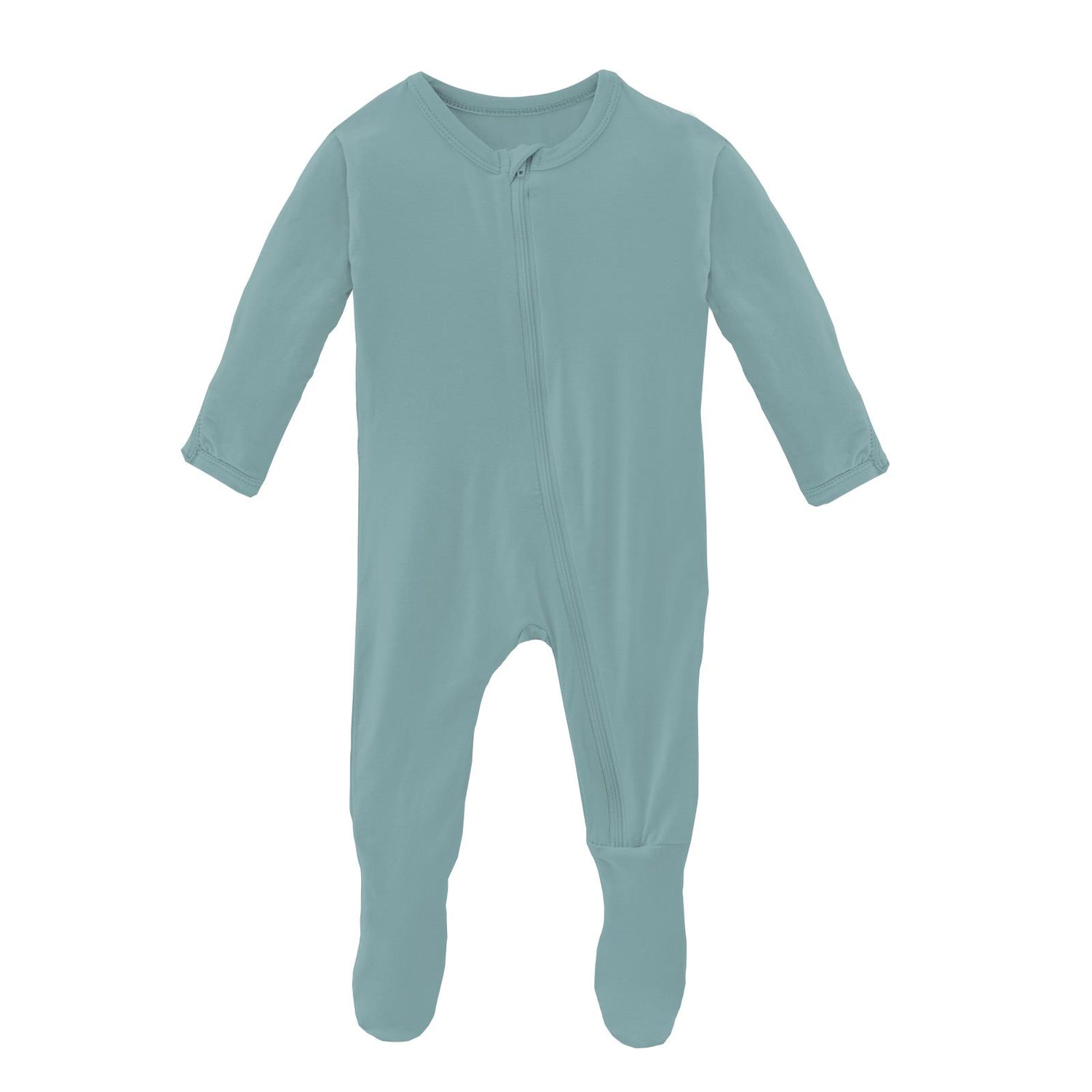 Footie with Zipper in Jade