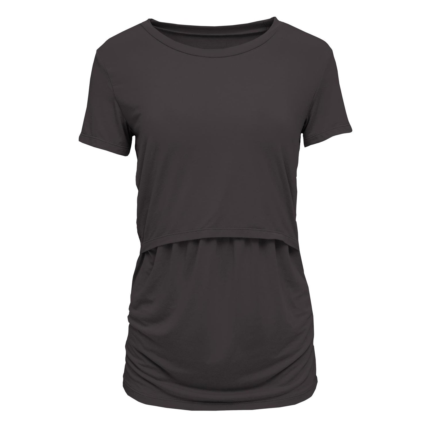 レディース ミッドナイトカラー 半袖 授乳用無地Tシャツ