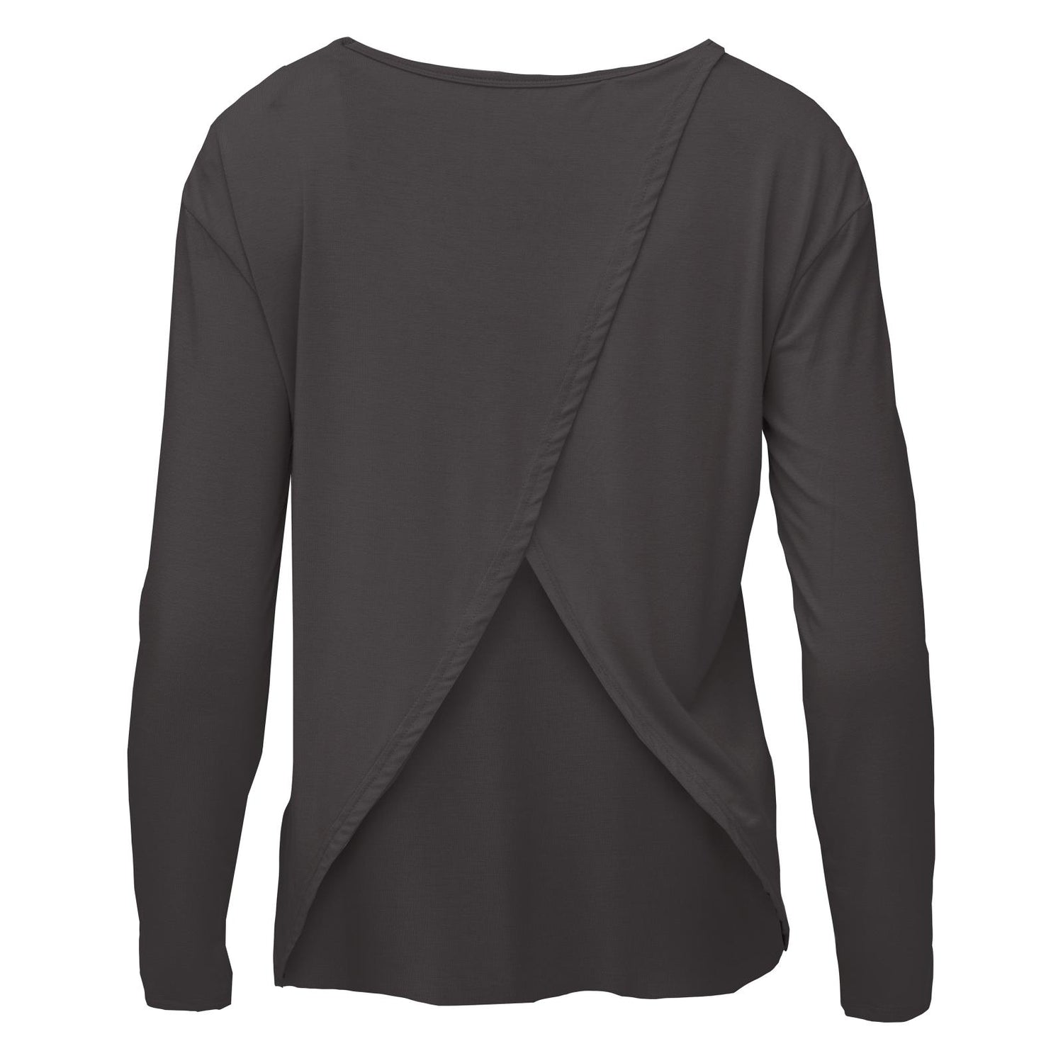 Women's Long Sleeve Butterfly Open-Back Top in Midnight