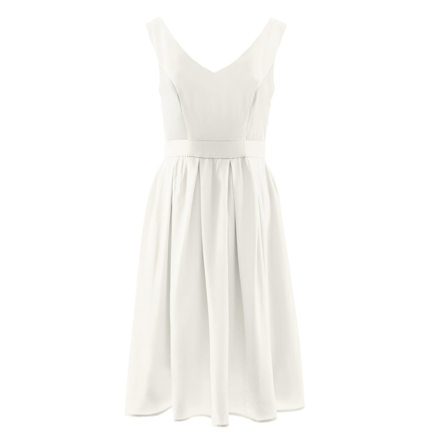 Women's Solid Woven Dress in Natural