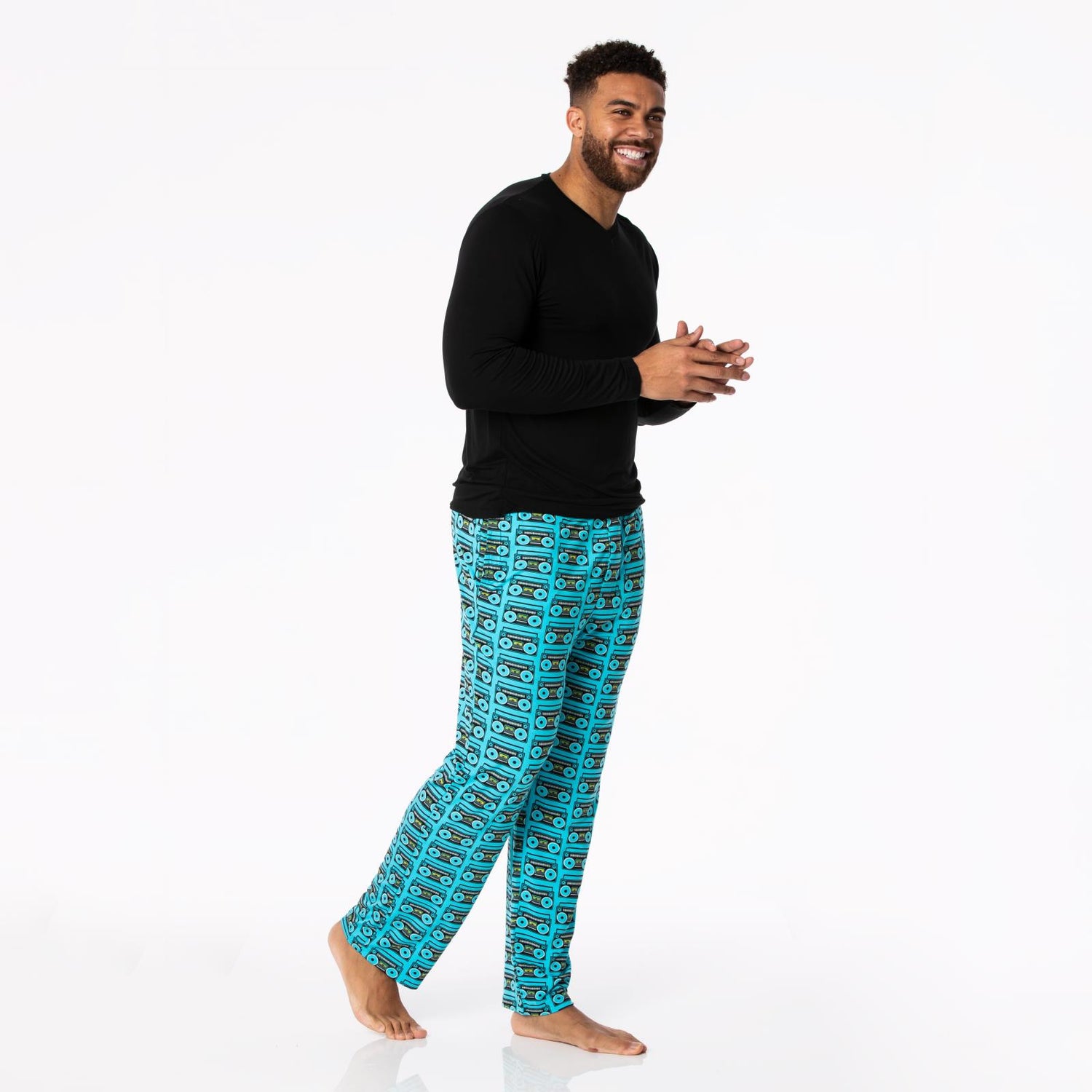 Men's Print Pajama Pants in Confetti Boombox