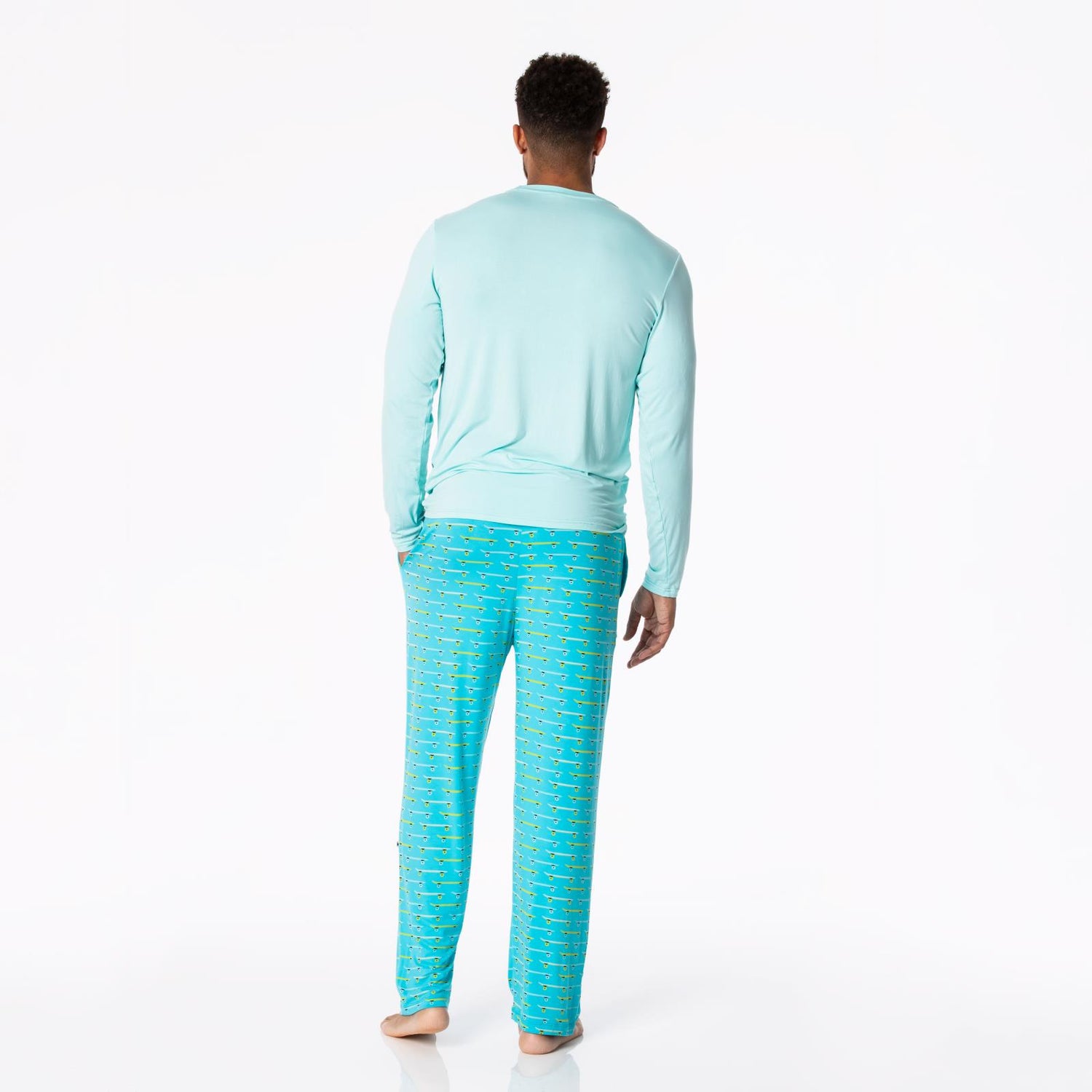 Men's Print Pajama Pants in Confetti Skateboard