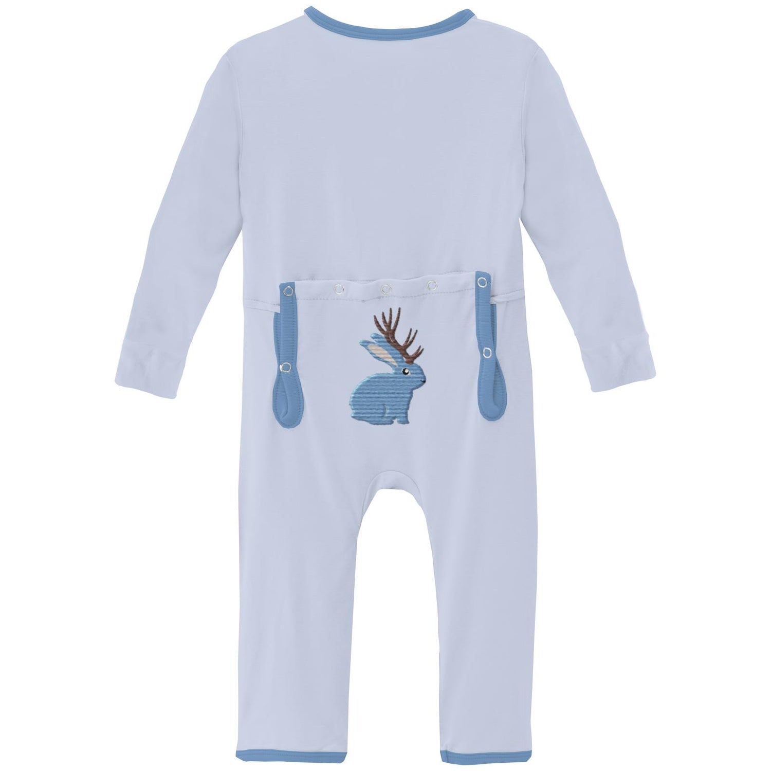 Applique Coverall with 2 Way Zipper in Dew Jackalope