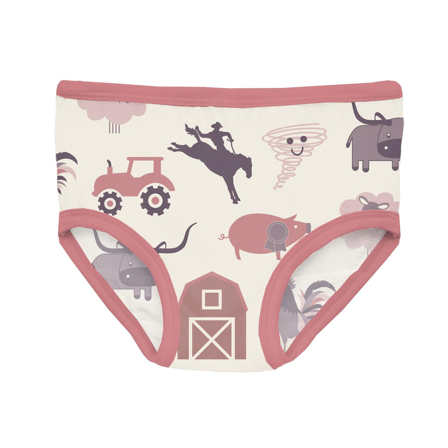 Print Girl's Underwear in Desert Rose Rowdy Howdy