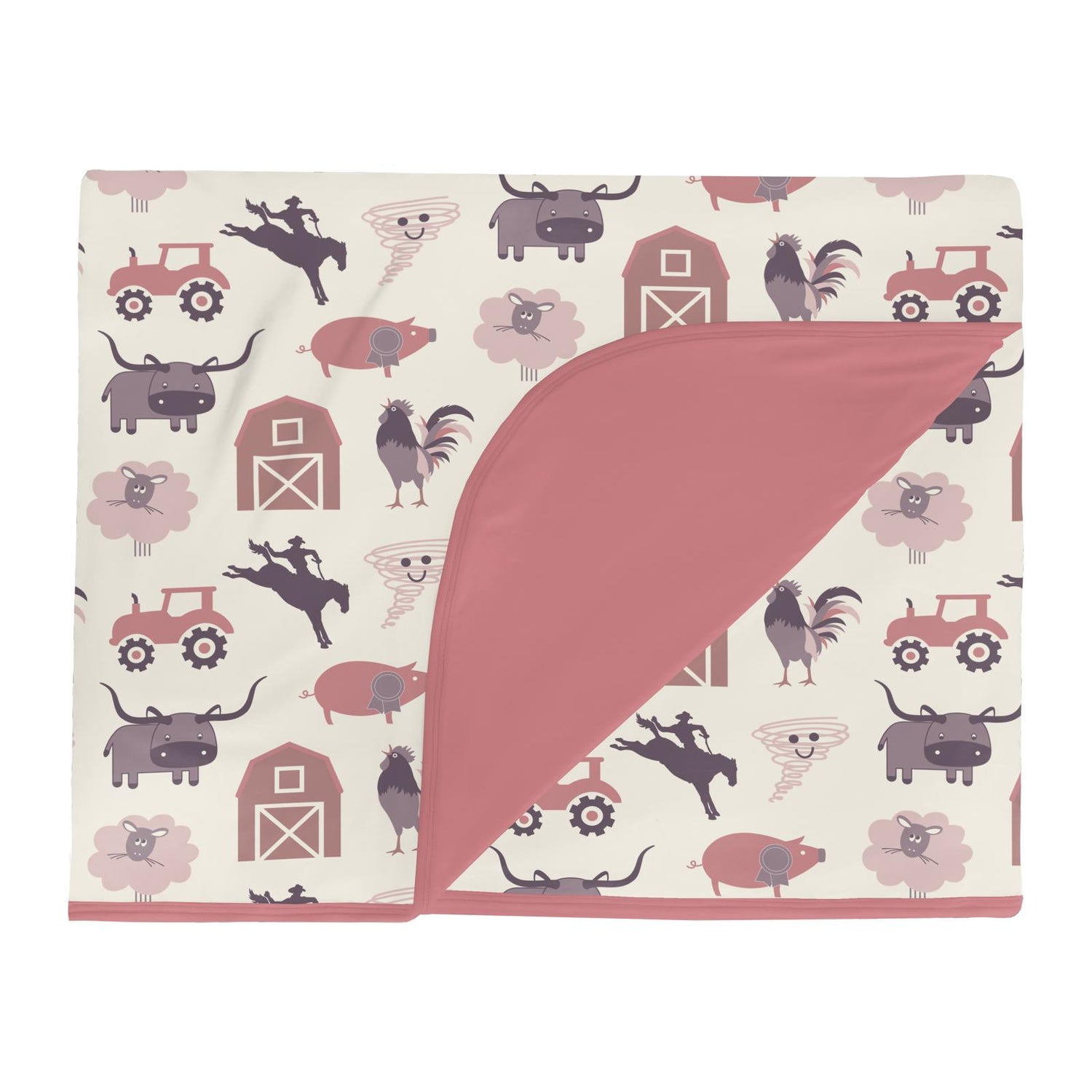 Print Double Layer Throw Blanket in Desert Rose Rowdy Howdy