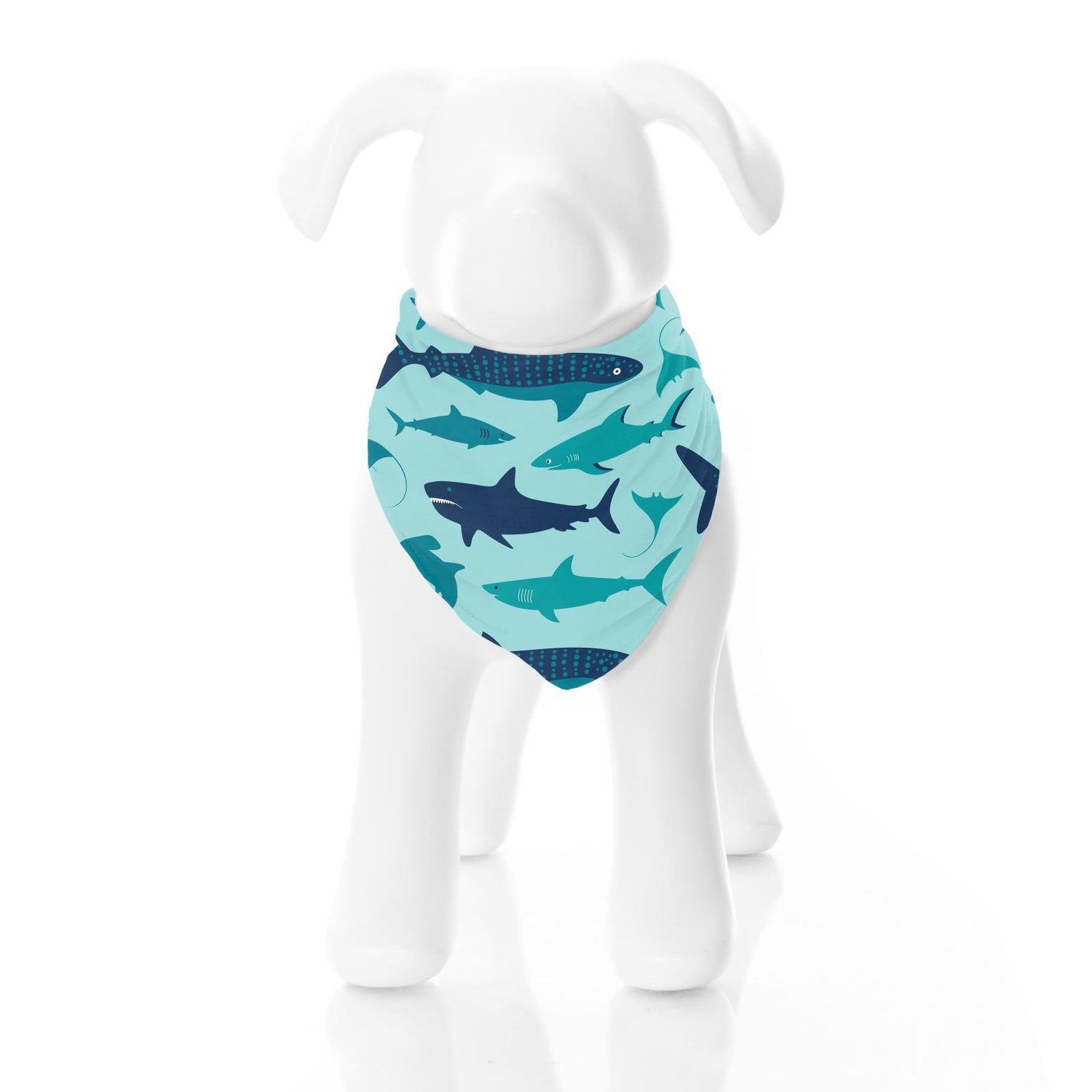 Print Dog Bandana in Summer Sky Shark Week