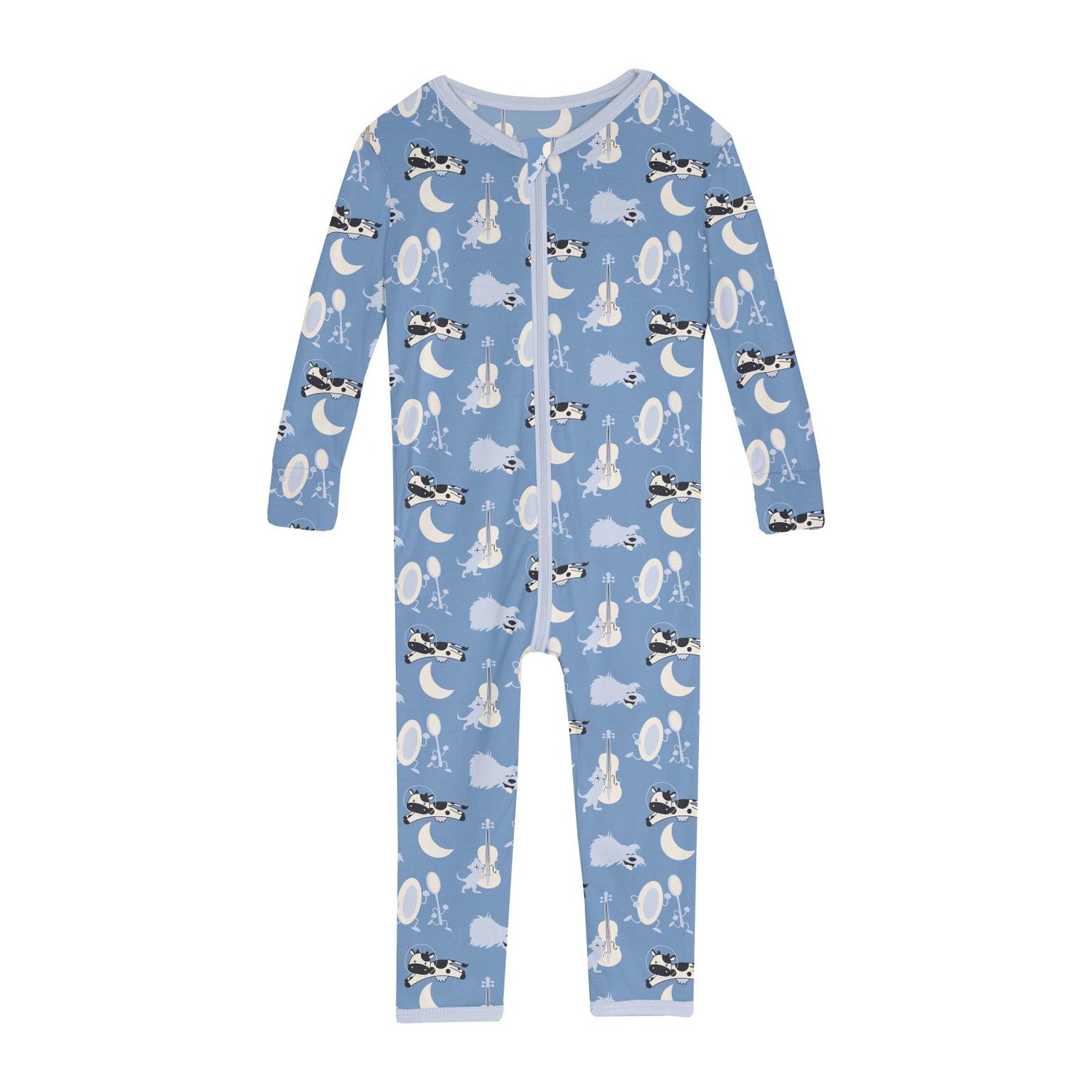 Print Convertible Sleeper with Zipper in Dream Blue Hey Diddle Diddle