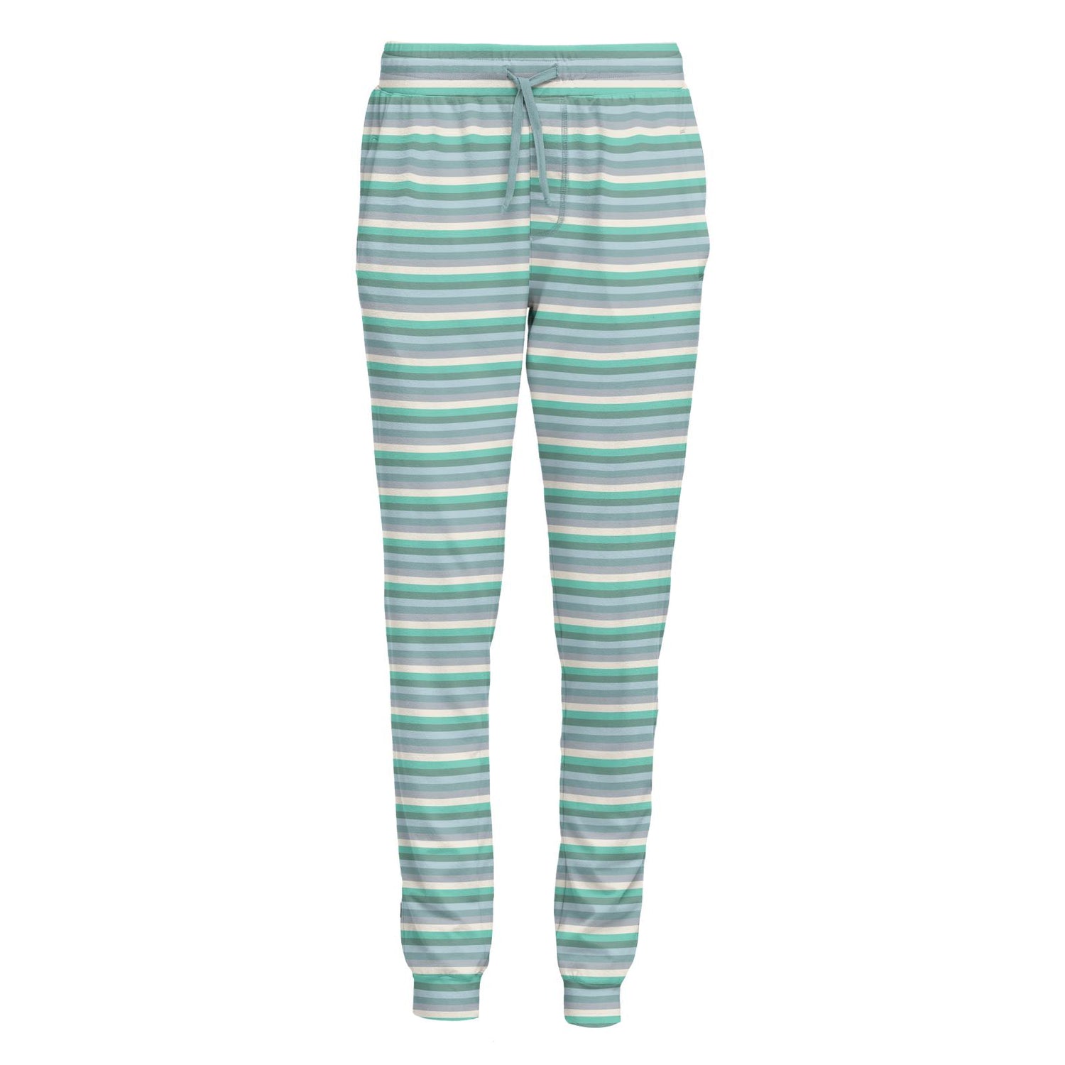 Women's Print Luxe Athletic Lounge Joggers in April Showers Stripe