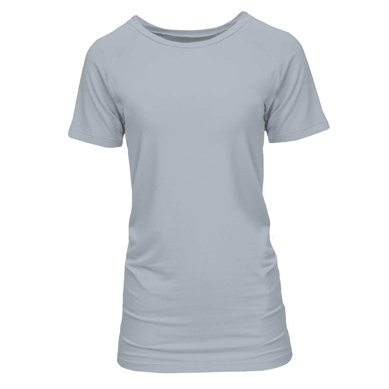 Short Sleeve Raglan Maternity Tee in Pearl Blue