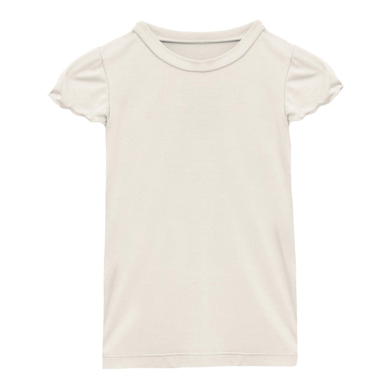Tailored Fit Flutter Sleeve Tee in Natural