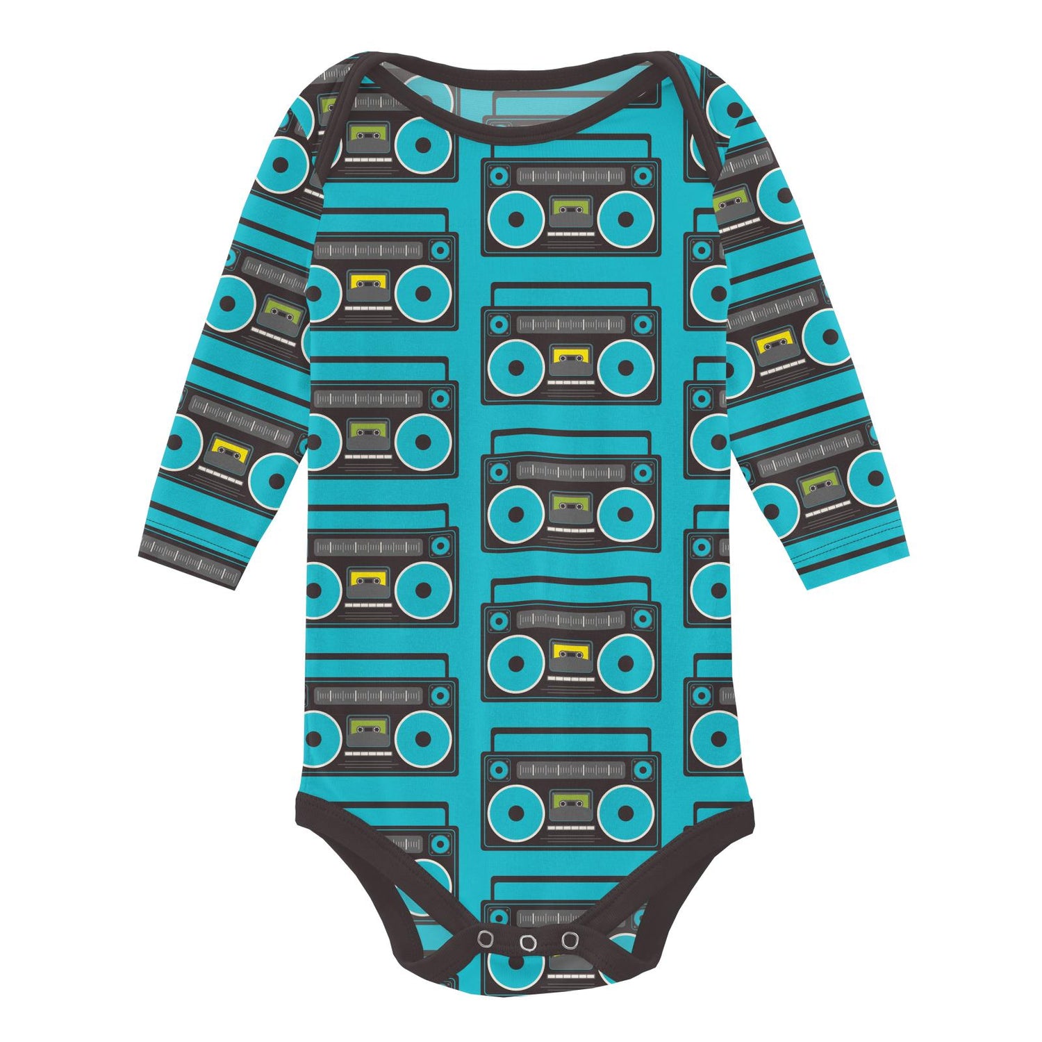 Print Long Sleeve One Piece Set of 2 in Confetti Boombox & Midnight