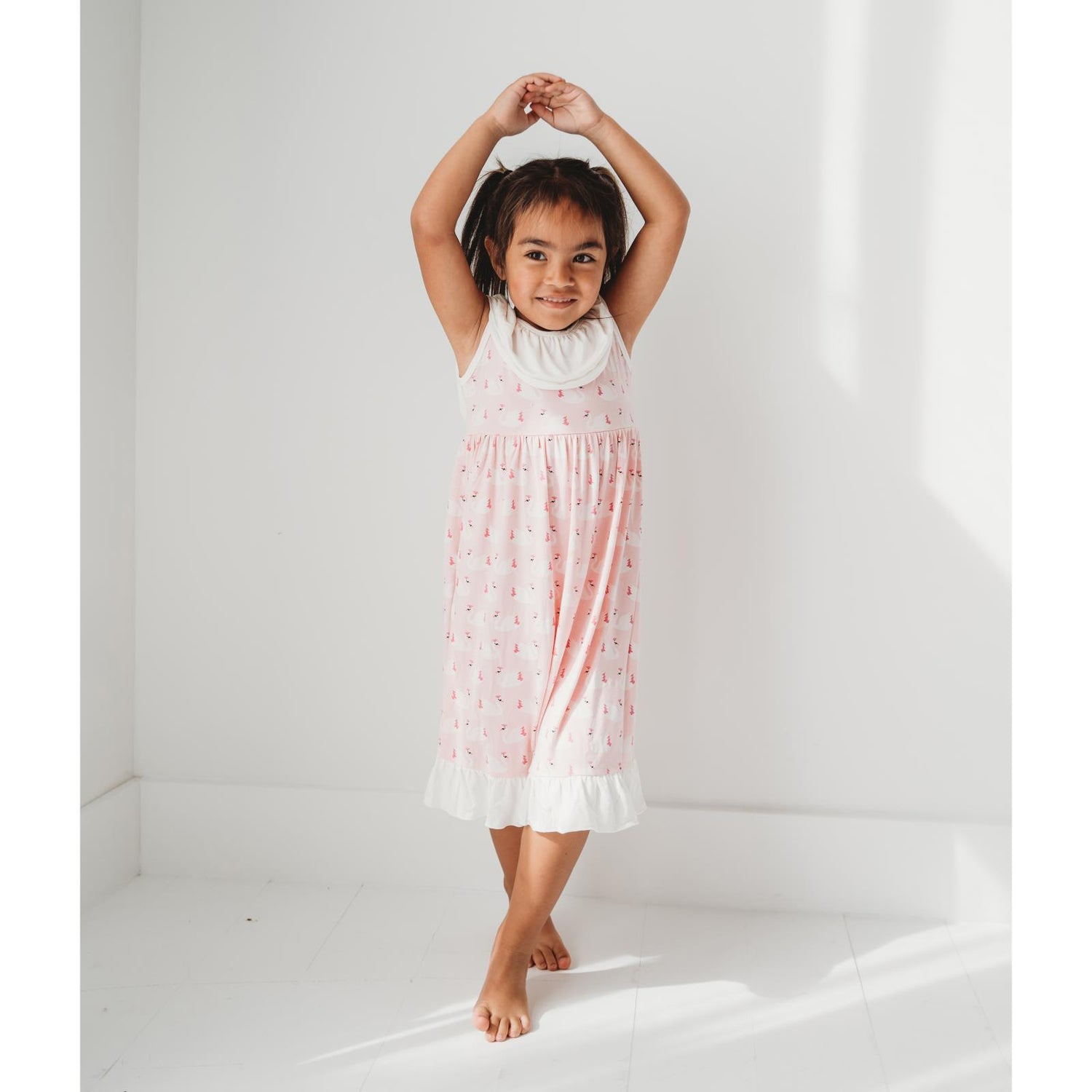Print Villa Dress in Cake Pop Swan Princess