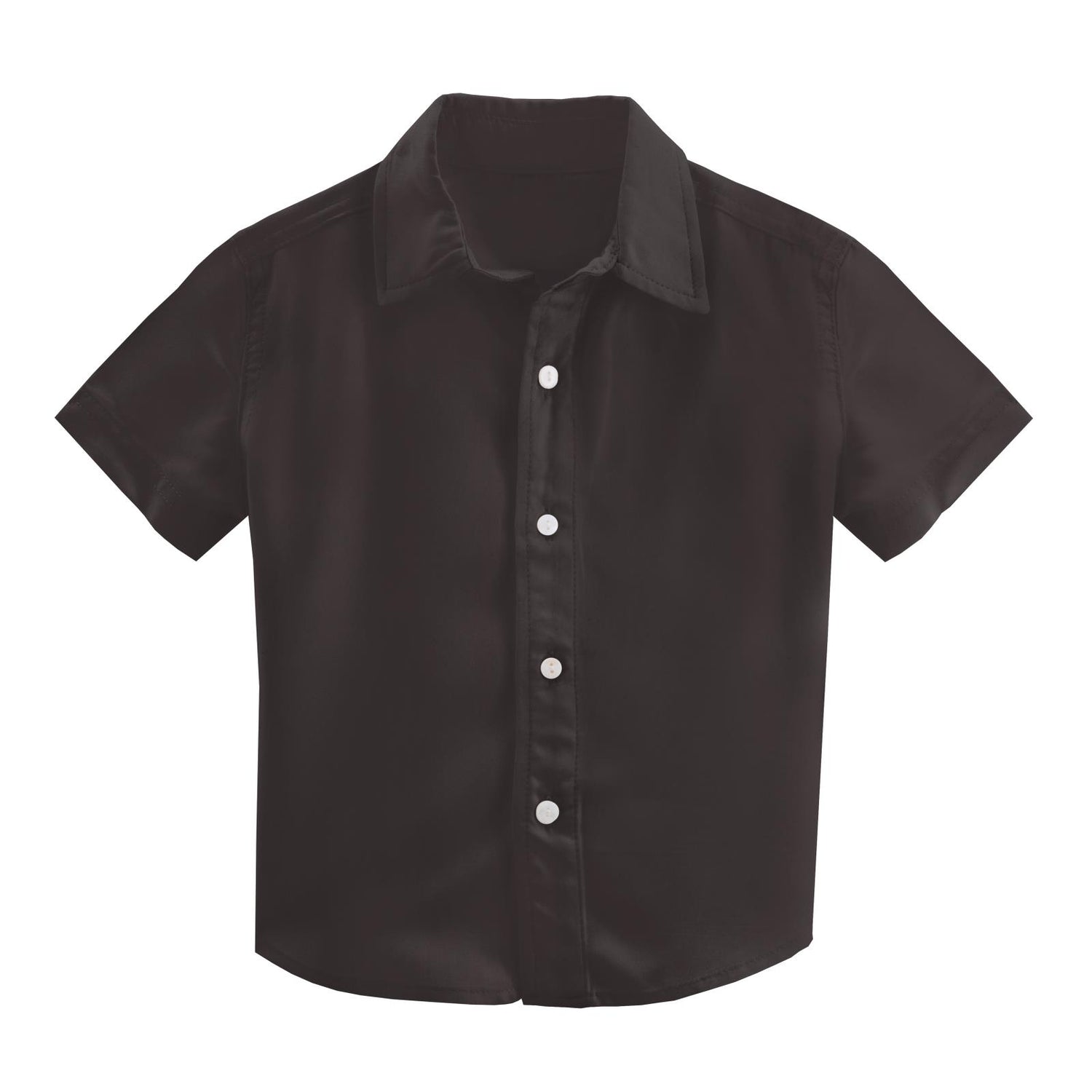 Short Sleeve Woven Button Down Shirt in Midnight