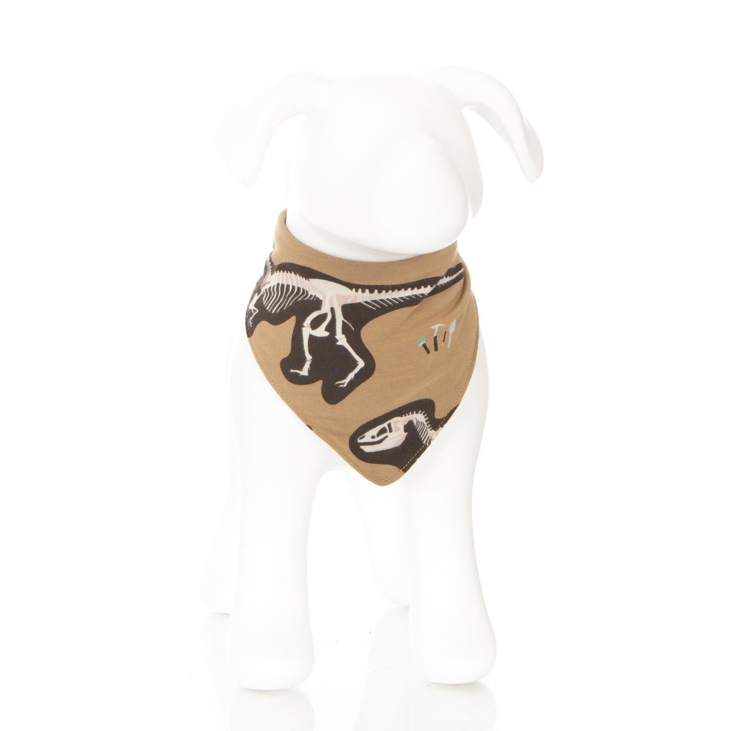 Print Dog Bandana in Tannin T-Rex Dig