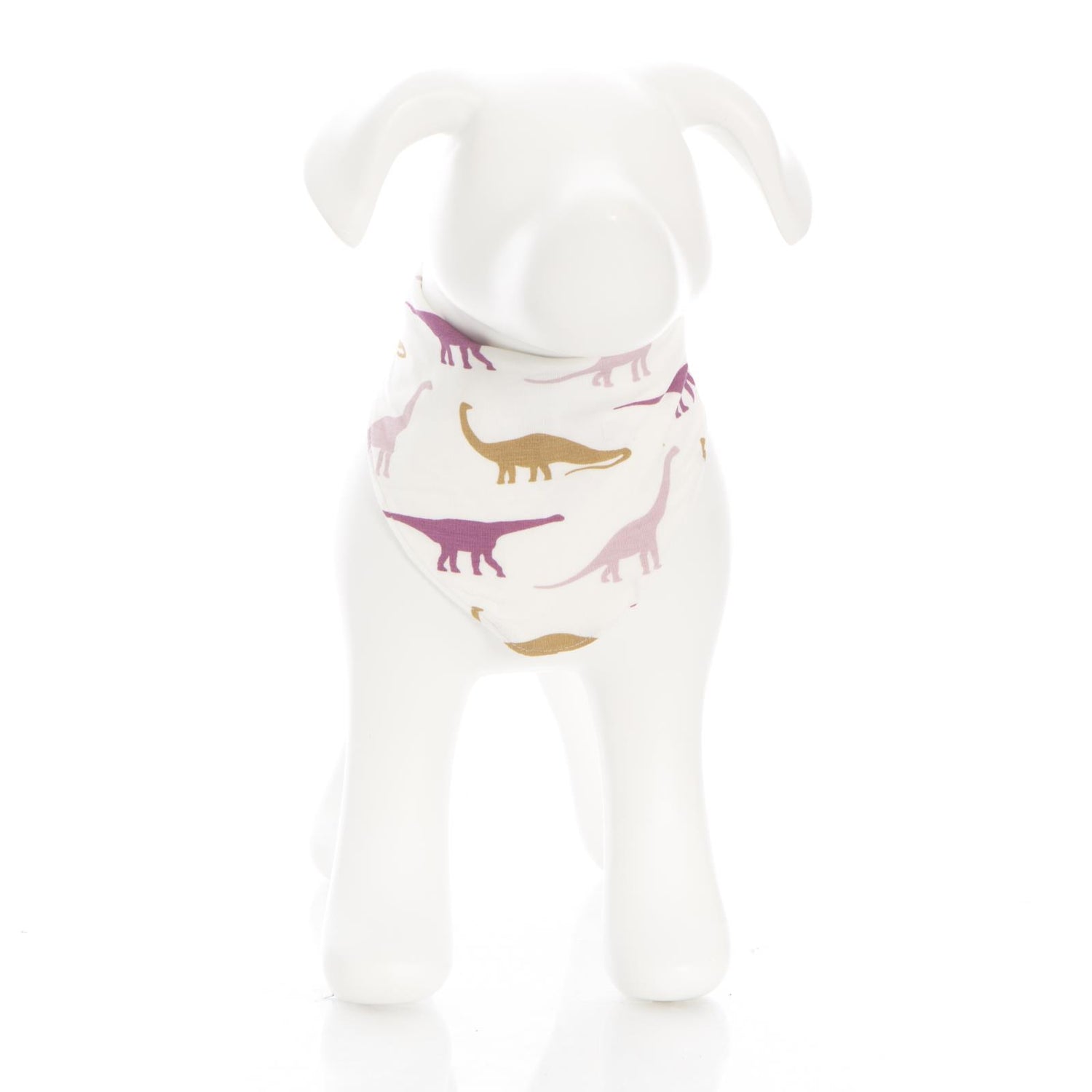 Print Dog Bandana in Natural Sauropods