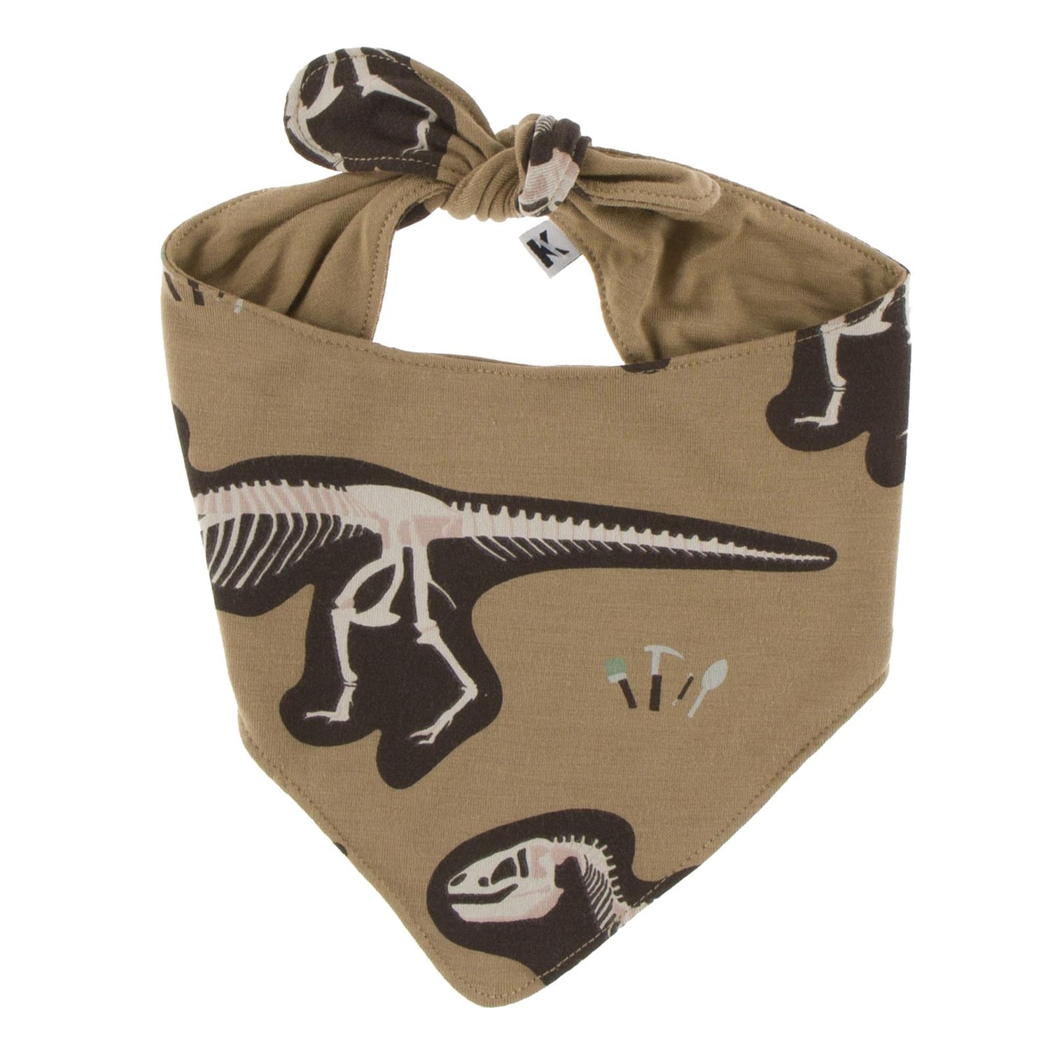 Print Dog Bandana in Tannin T-Rex Dig