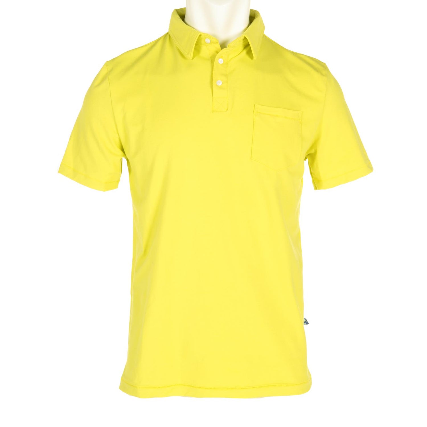 Men's Short Sleeve Luxe Jersey Polo with Pocket in Banana