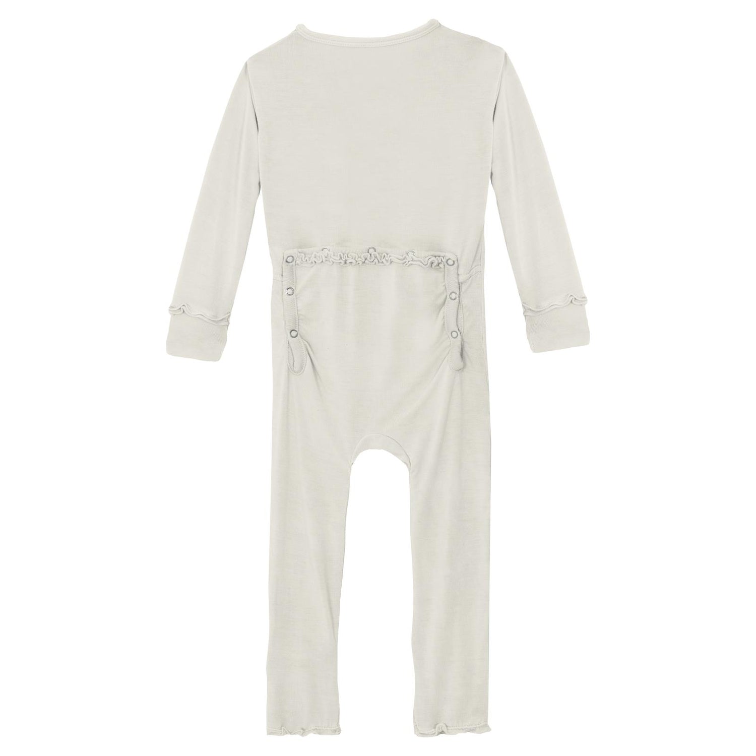 Muffin Ruffle Coverall with Snaps in Natural