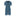 Women's Solid Short Sleeve Collared Pajama Set with Shorts in Deep Sea with Natural