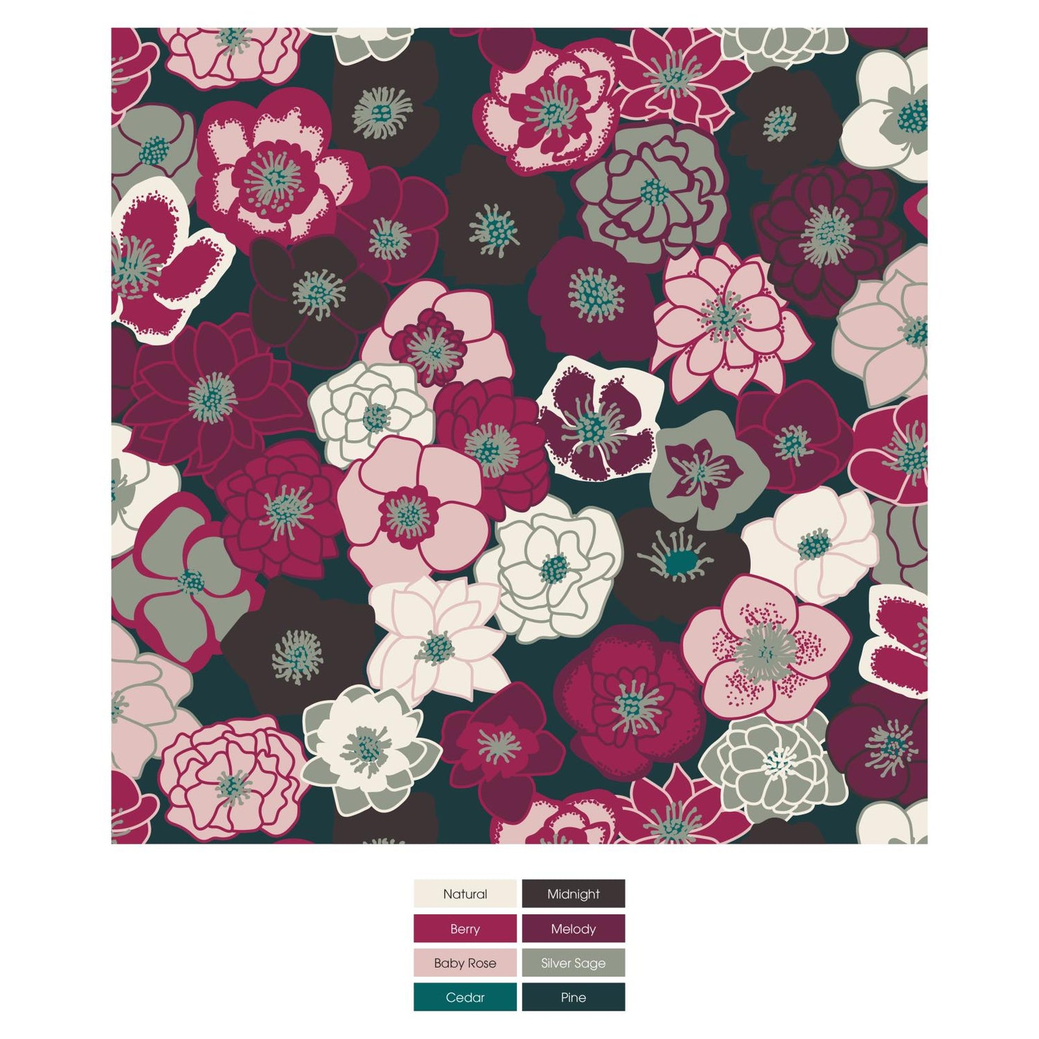 Print Dog Bandana in Hellebores