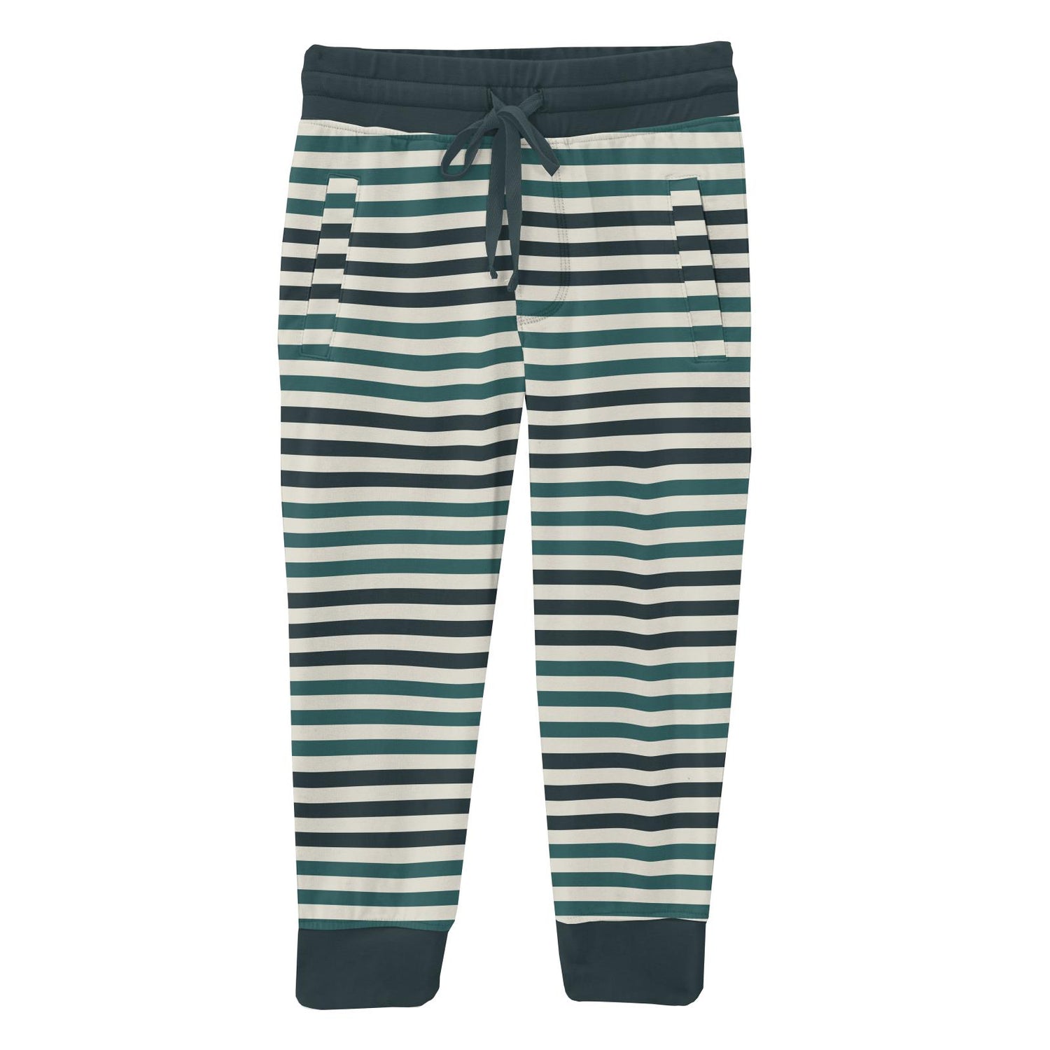 Print Luxe Athletic Joggers in Wildlife Stripe