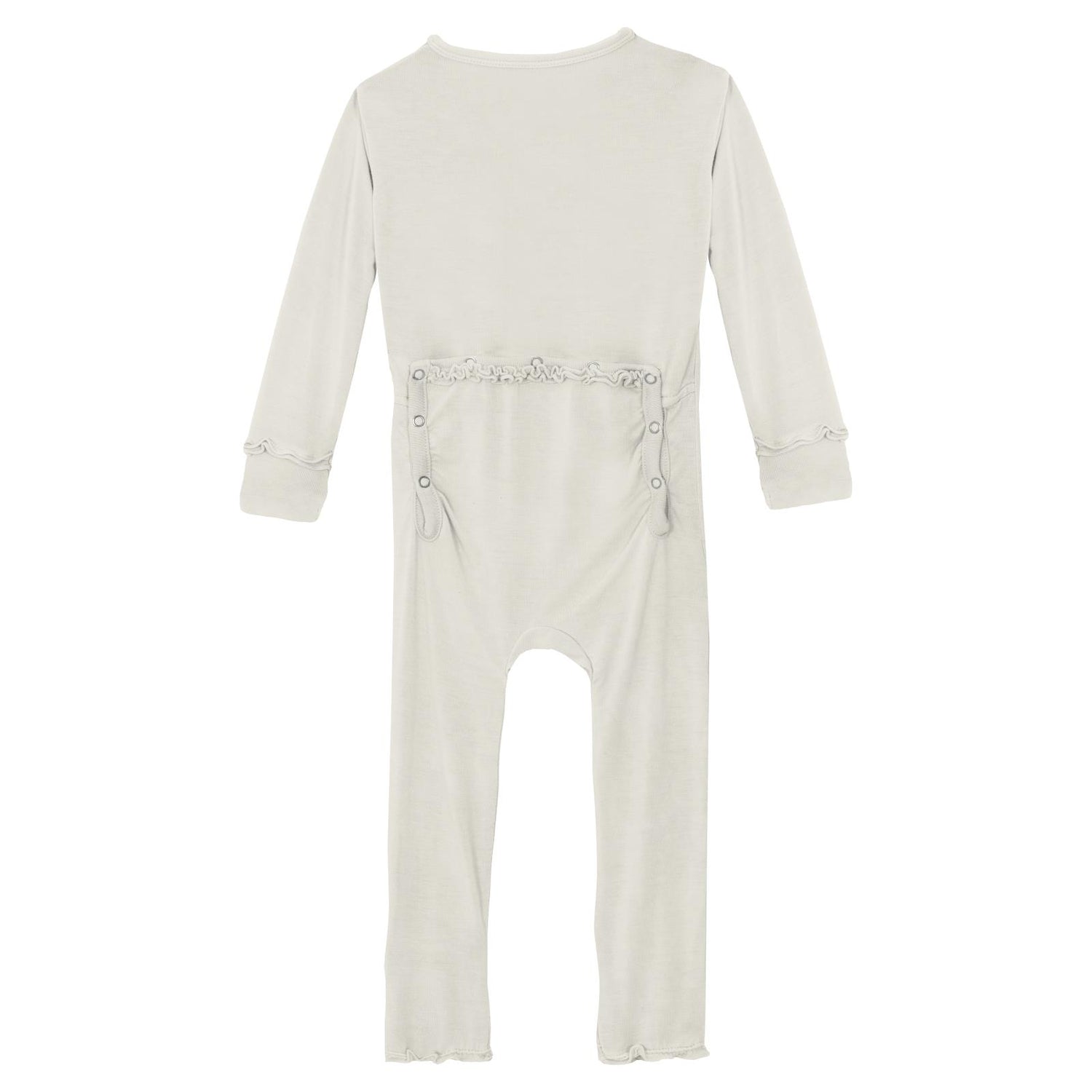 Muffin Ruffle Coverall with 2 Way Zipper in Natural