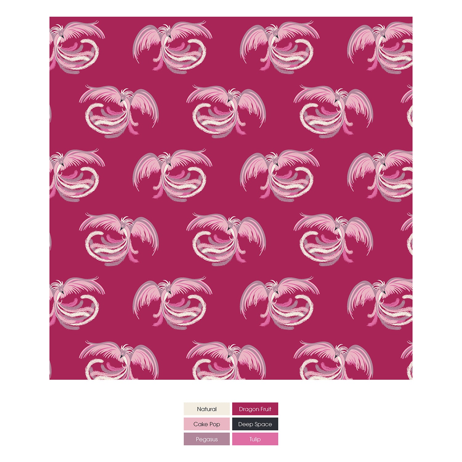 Print Muffin Ruffle Footie with 2 Way Zipper in Dragon Fruit Phoenix