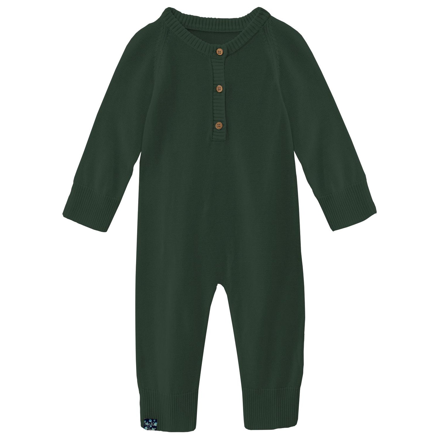 Knitted Henley Romper in Mountain View