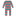 Print Luxe Jersey Coverall with Zipper in Snowball Multi Stripe