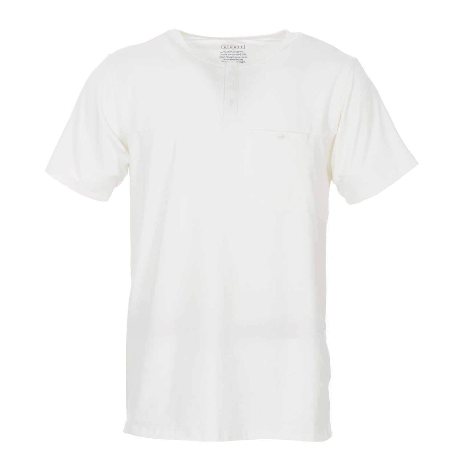 Men's Short Sleeve Luxe Jersey Henley in Natural