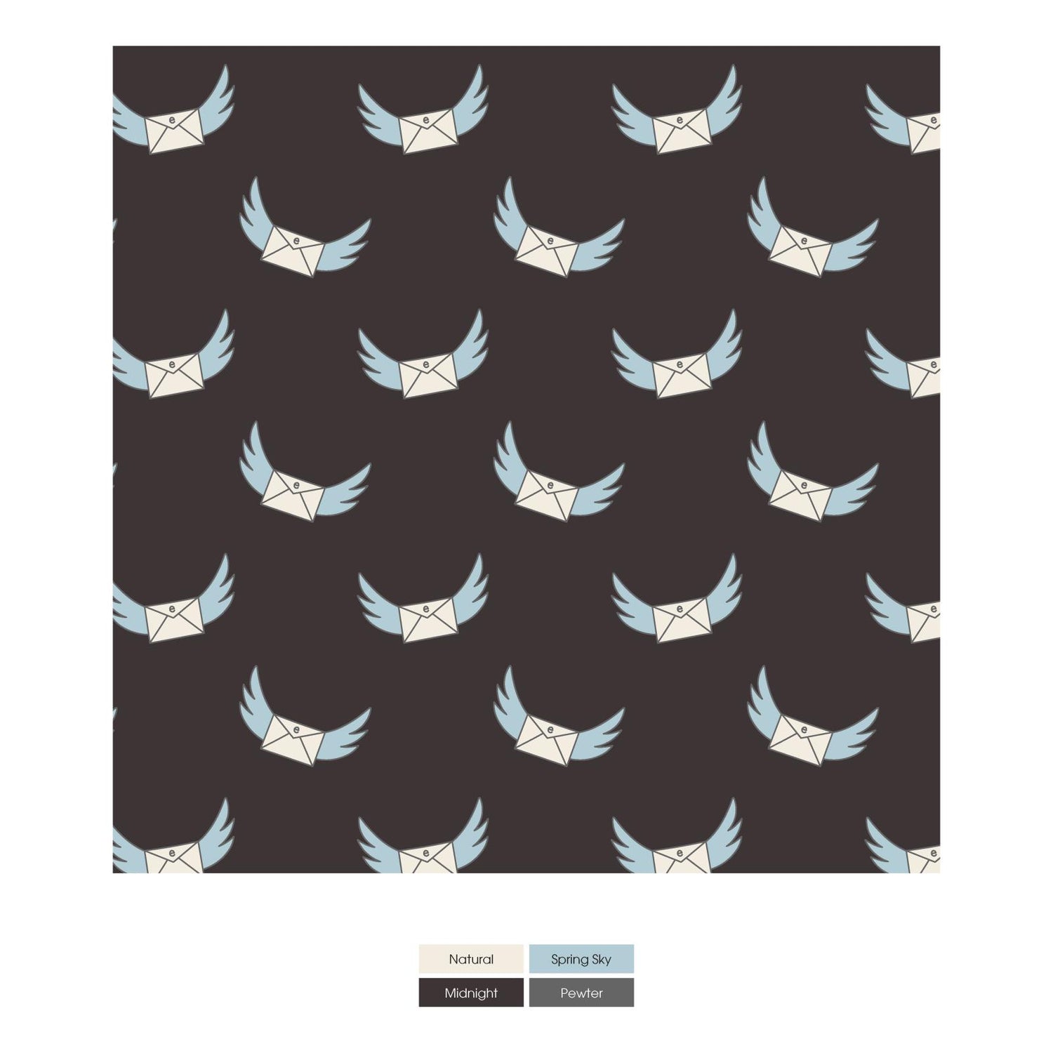 Women's Print Long Sleeve Loosey Goosey Tee in Midnight Email